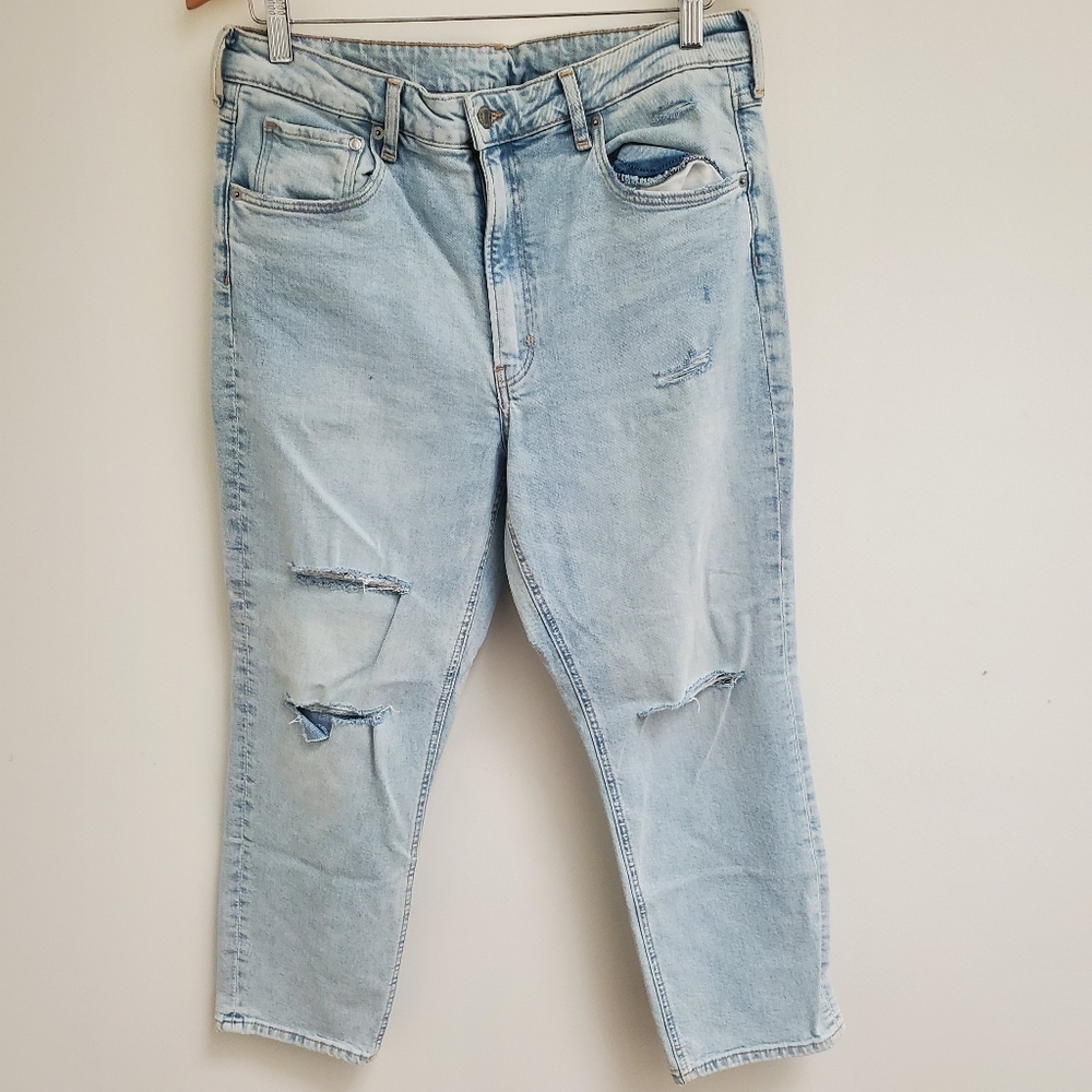 &denim Light Blue Distressed Men's Jeans